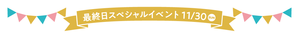 最終日 スペシャルイベント11/30(日)